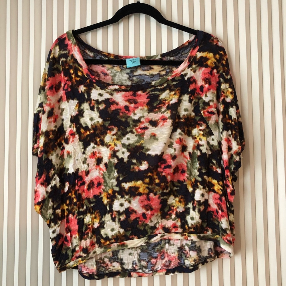H.I. P. Floral cropped top